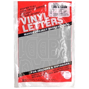 Duro Adhesive Vinyl Helvetica Letters & Numbers 3" Silver