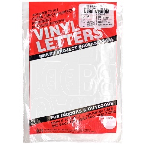 Duro Adhesive Vinyl Helvetica Letters & Numbers 3" White