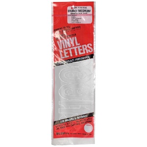 Duro Adhesive Vinyl Helvetica Numbers 4" Silver