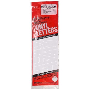 Duro Adhesive Vinyl Helvetica Letters 4" White
