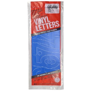 Duro Adhesive Vinyl Helvetica Numbers 6" Blue