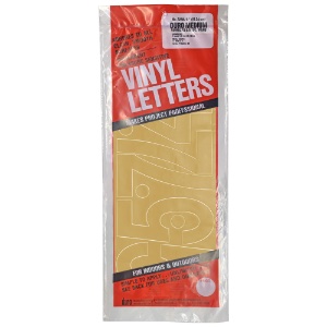 Duro Adhesive Vinyl Helvetica Numbers 6" Gold