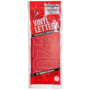 Duro Adhesive Vinyl Helvetica Letters 6" Red