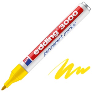 Edding 3000 Permanent Marker Round Yellow
