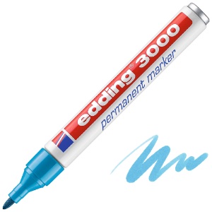 Edding 3000 Permanent Marker Round Light Blue