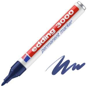 Edding 3000 Permanent Marker Round Steel Blue