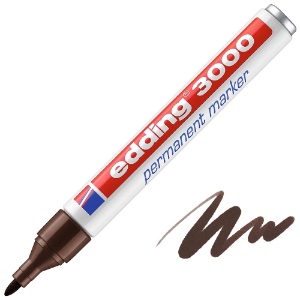 Edding 3000 Permanent Marker Round Dark Brown