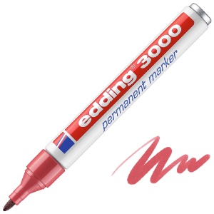 Edding 3000 Permanent Marker Round Carmine