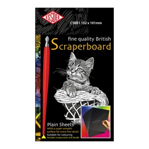 Essdee Black Scraperboard 5pk 4" x 6'