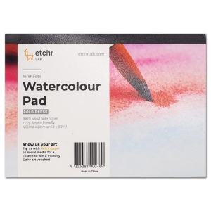 Etchr Lab Wood Pulp Watercolour A5 Pad 5.8"x8.3" Cold Press