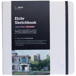 Etchr Lab Square Watercolor Sketchbook 8" Hot Press