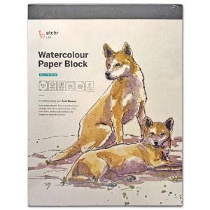 Etchr Lab Watercolor Paper Block 350gsm 20 Sheets 9"x12" Cold Press