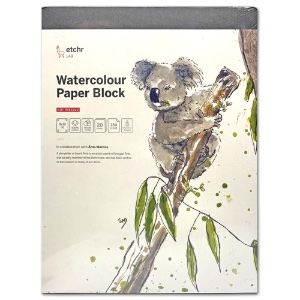 Etchr Lab Watercolor Paper Block 350gsm 20 Sheets 9"x12" Hot Press