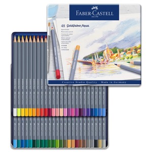 Faber-Castell Goldfaber Aqua Color Pencil Tin 48 Set