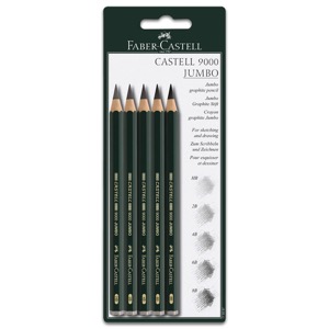 Faber-Castell Castell 9000 Jumbo Graphite Pencil 5 Set