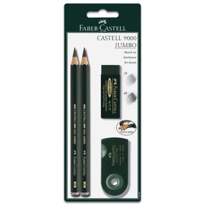 Faber-Castell Castell 9000 Jumbo Graphite Pencil 4 Set