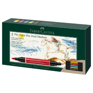 Faber-Castell Pitt Artist Pen Dual Marker 5 Set