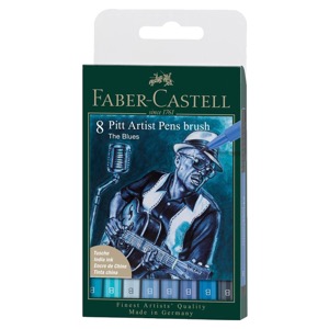 Faber-Castell Pitt Artist Pen Wallet Black 8 Set