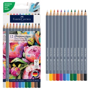 Faber-Castel Goldfaber Aqua Watercolor Pencil 12 Set Basic