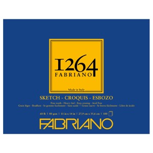 Fabriano 1264 Sketch Glue-Bound Paper Pad 11"x14" Fine