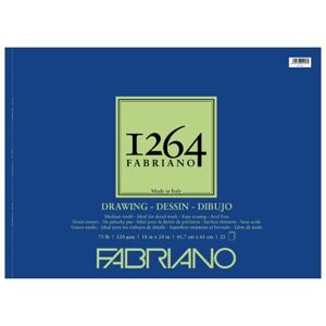 Fabriano 1264 Drawing (75 lb) Pad 18" x 24"