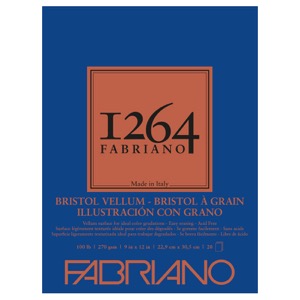 Fabriano 1264 Bristol Pad 9"x12" Vellum