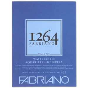 Fabriano 1264 Watercolor Pad 140lb 9"x12" Cold Press