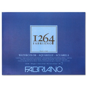 Fabriano 1264 Watercolor Pad 140lb 18"x24" Cold Press