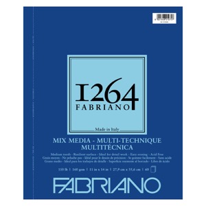Fabriano 1264 Mix Media Paper Pad 110lb 11"x14" Medium