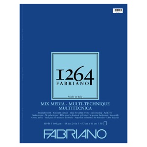 Fabriano 1264 Mix Media Paper Pad 110lb 18"x24" Medium