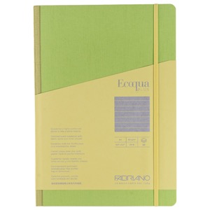 Fabriano A4 Ecoqua Plus Fabric-Bound Lined Notebook 8.3"x11.7" Lime