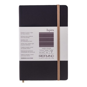 Fabriano Ispira Hard-Cover Lined Notebook 3.5"x5.5" Brown