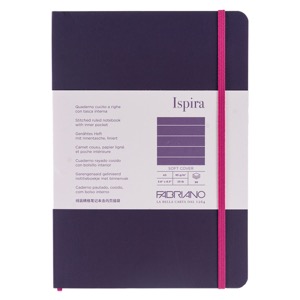 Fabriano Ispira Soft-Cover Lined Notebook 5.8"x8.3" Purple