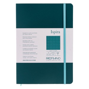 Fabriano Ispira Soft-Cover Dot Notebook 5.8"x8.3" Green
