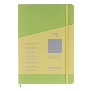 Fabriano A5 Ecoqua Plus Stitch-Bound Dot Notebook 5.8"x8.3" Lime
