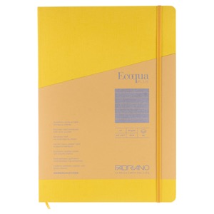 Fabriano Ecoqua Plus Stitch-Bound Lined A4 Notebook 8.3"x11.7" Yellow