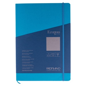 Fabriano A4 Ecoqua Plus Stitch-Bound Dot Notebook 8.3"x11.7" Turquoise