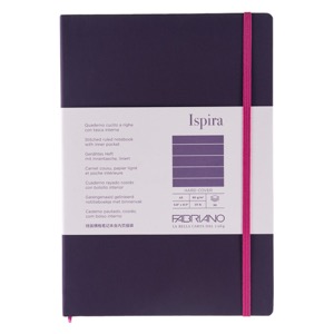 Fabriano Ispira Hard-Cover Dot Notebook 5.8"x8.3" Purple