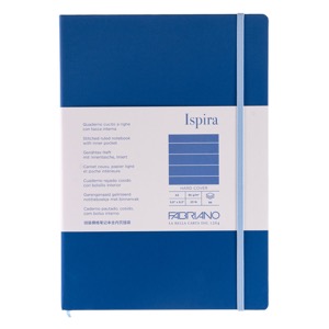 Fabriano Ispira Hard-Cover Line Notebook 5.8"x8.3" Blue