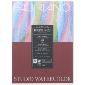 Fabriano Studio Watercolor Pad 90lb 9"x12" Cold Press