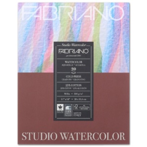 Fabriano Studio Watercolor Pad 90lb 11"x14" Cold Press