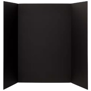 Tri-Fold Foam Display Board 36" x 48" x 3/16" Black
