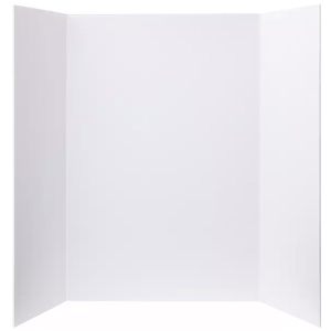 Tri-Fold Foam Display Board 36" x 48" x 3/16" White