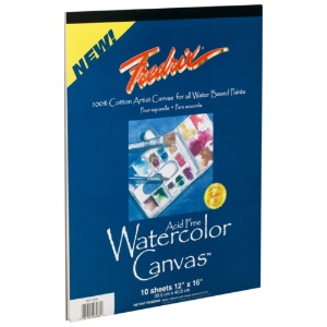Fredrix Acid-Free Watercolor Canvas Pad 10 Sheets 12"x16"