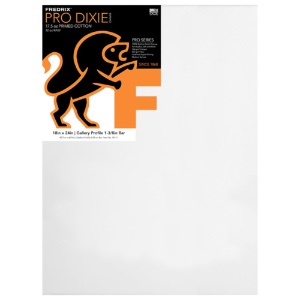 Fredrix PRO DIXIE 12oz Acrylic Primed Cotton Canvas 1-3/8" Gallery 18"x24"