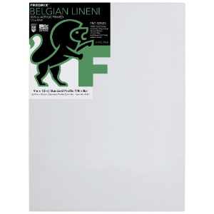 Fredrix PRO SERIES 10oz Belgian Linen Canvas 7/8" Trad. 9"x12"