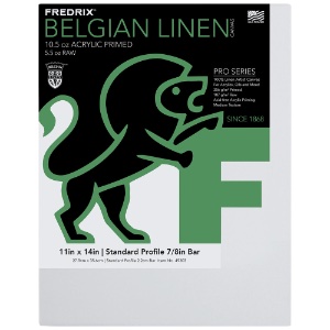 Fredrix PRO SERIES 10oz Belgian Linen Canvas 7/8" Trad. 11"x14"