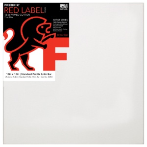 Fredrix RED LABEL 12oz Acrylic Primed Cotton Canvas 3/4" Studio 10"x10"