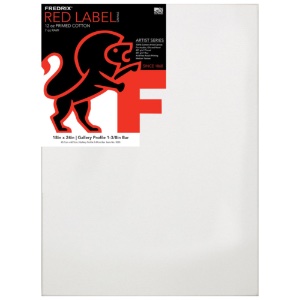 Fredrix RED LABEL 12oz Acrylic Primed Cotton Canvas 1 3/8" Gallery 18"x24"