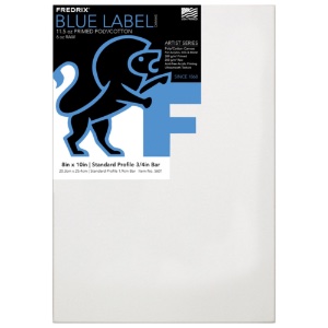 Fredrix BLUE LABEL Ultra Smooth Poly/Cotton Canvas 3/4" Studio 8"x10"